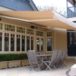 Folding Arm Awning used in the patio